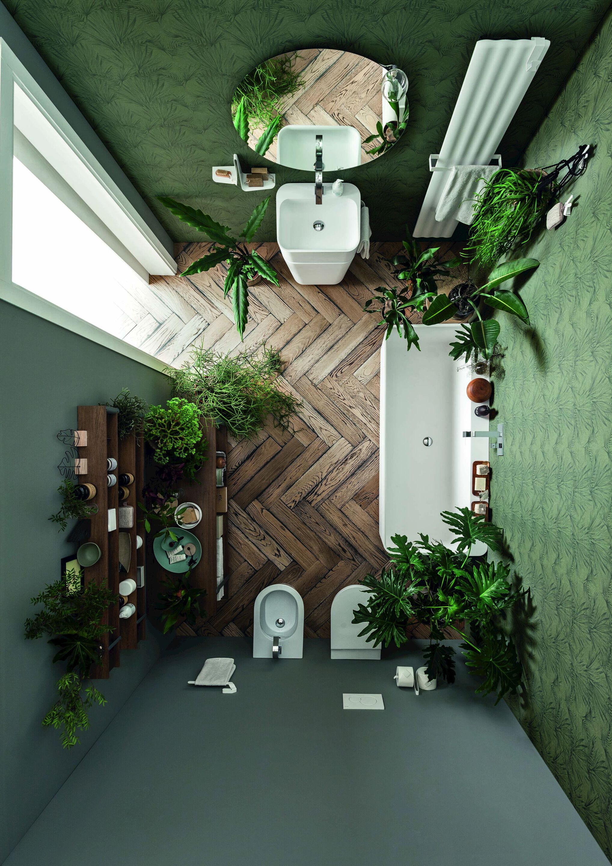 Керамическая отдельно стоящая раковина с держателем для полотенец ARBLU ARCH-00123521 - Вид №6