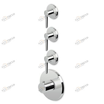 ZMM661 - R97822 Встроенный термостатический смеситель для душа 1/2 "с 3-мя запорными кранами. Zucchetti Medameda 