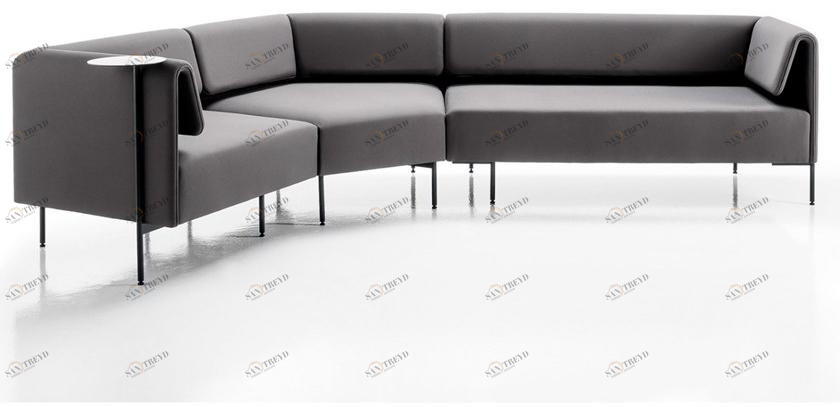 Kastel Кожаный диван с журнальной полкой по контракту Klint sun-id-1465648