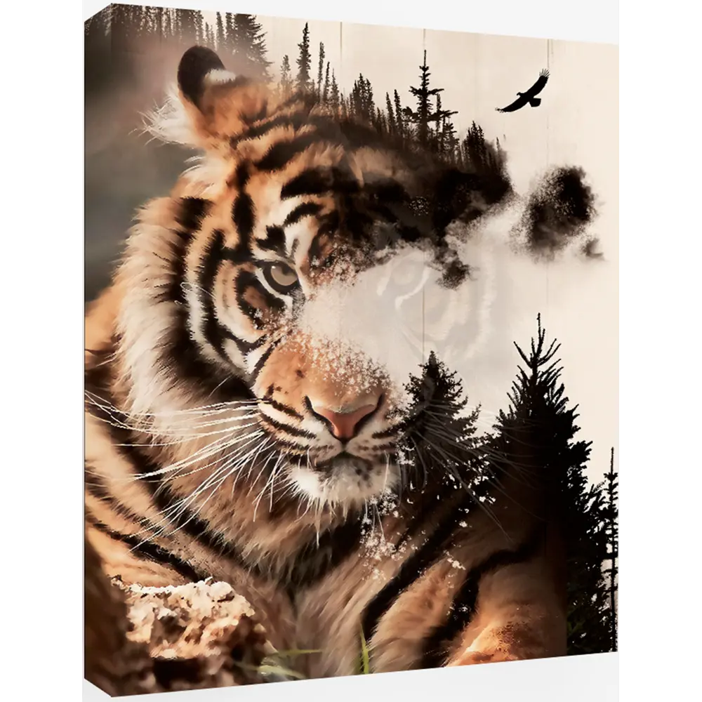 Картина на холсте "Таежный хищник" 40x50 см FBRUSH STLM-2154136 - Вид №1