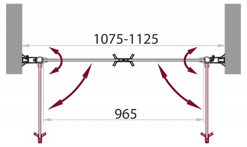Душевая дверь в нишу BelBagno SELA-B-2-110-C-Cr  - Вид №1