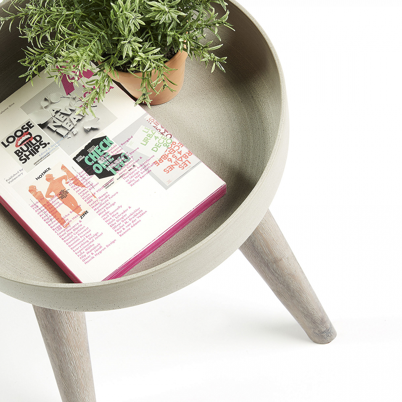 057635 Stahl Кашпо серое La Forma Merida 