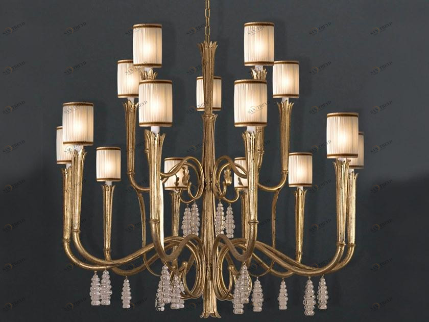 OFFICINACIANI Люстра из железа непрямого света с кристаллами Rialto Hl1059ch-15