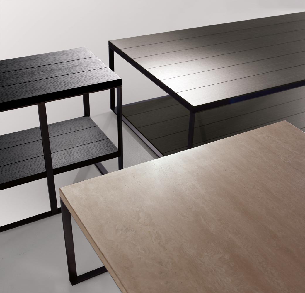 Прямоугольный стол из стали и дерева Maxalto Lithos ARCH-00104951 - Вид №2