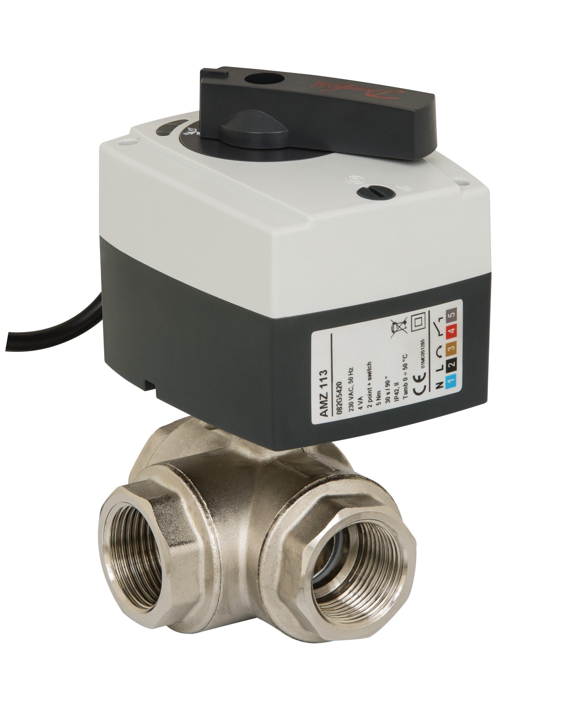 Danfoss Клапаны двухпозиционные шаровые с электроприводом AMZ 112 — проходной, AMZ 113 — трехходовой AMZ 112 кран шар 2х поз Ду40 э/п 230В 082G5410  - Вид №13
