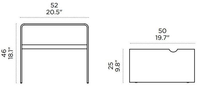 Casamania & Horm Прикроватный столик с ящиком Ripples sun-id-1507870 - Вид №5
