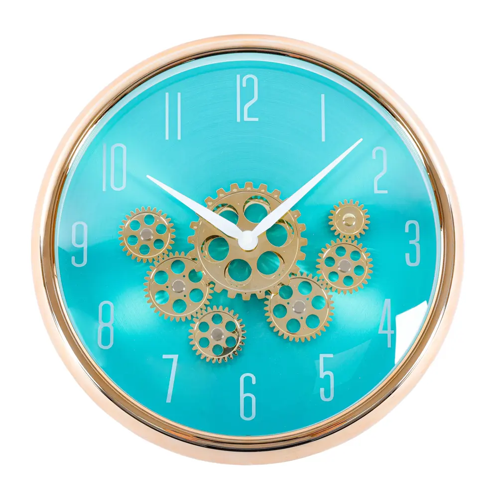 Настенные часы Dream River бирюзовые круглые с бесшумным ходом 89395797 STLM-1568710