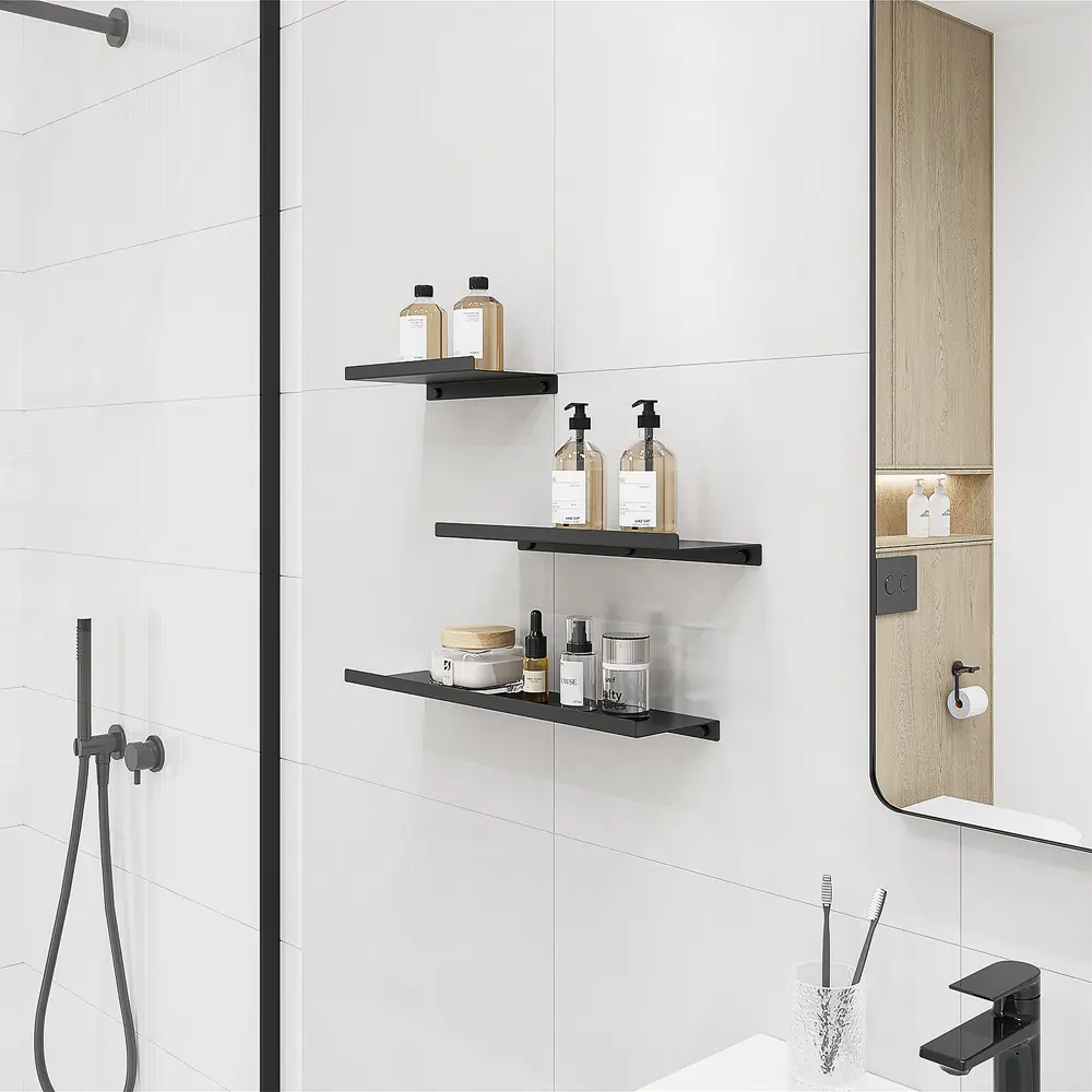 Настенная полка 44x12 см металл цвет белый KONSENSA STLM-2023321 - Вид №4