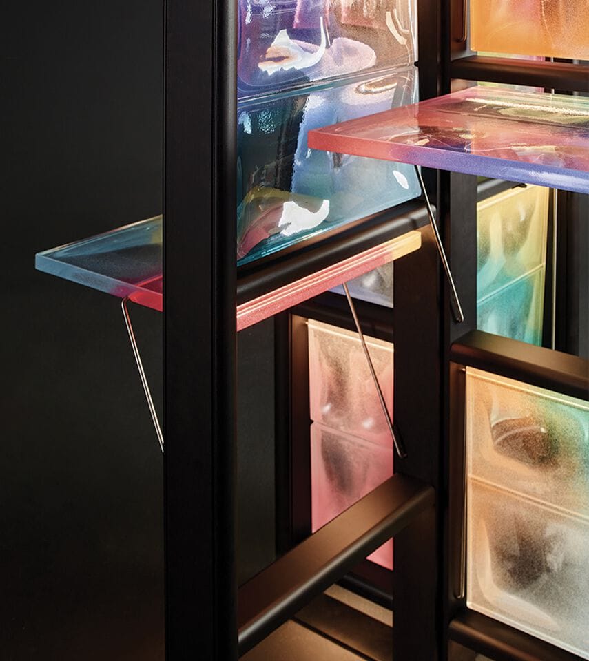 Угловая отдельно стоящая Книжная полка из смолы и бука Bottega Ghianda LUIGI (O MI AMATE VOI) ARCH-00131057 - Вид №2