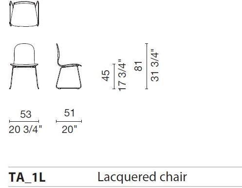 Cappellini Штабелируемый лакированный стул Tate sun-id-1503173 - Вид №11