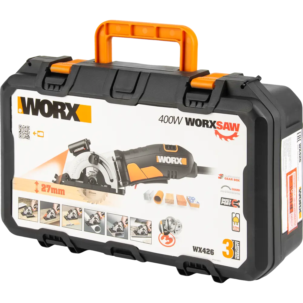 Мини-пила циркулярная погружная Worx WX426, 400 Вт, 85 мм STLM-2096085 - Вид №6