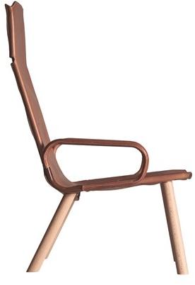 Capdell Кожаное кресло с подлокотниками с высокой спинкой Ply sun-id-1515752 - Вид №1