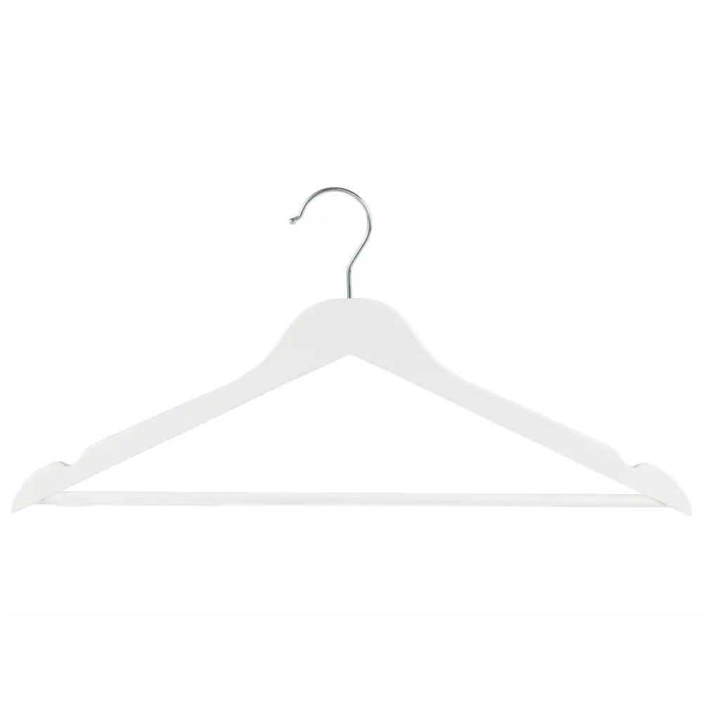 Деревянные плечики Konsensa белые с перекладиной для бережного хранения одежды 89396133 STLM-1574680