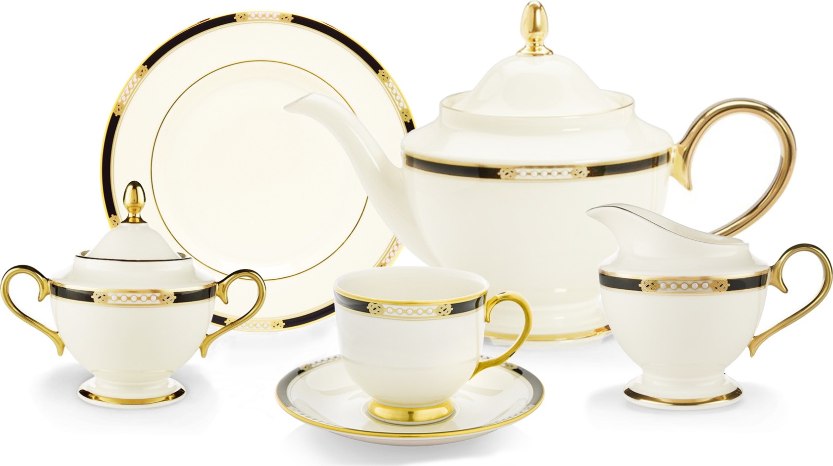 10667286 Lenox Сервиз чайный Lenox "Подлинные ценности" на 6 персон 21 предмет Фарфор костяной 