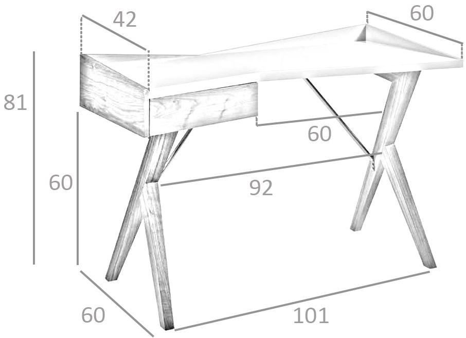 Angel Cerdá Письменный стол из дерева с ящиками Urban deco 3017 Angel Cerda - Вид №3