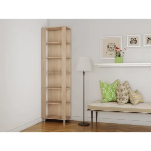 91814380 Стеллаж деревянный Мебельная компания е1 35x220x60 см ЛДСП цвет дуб сонома STLM-1476317