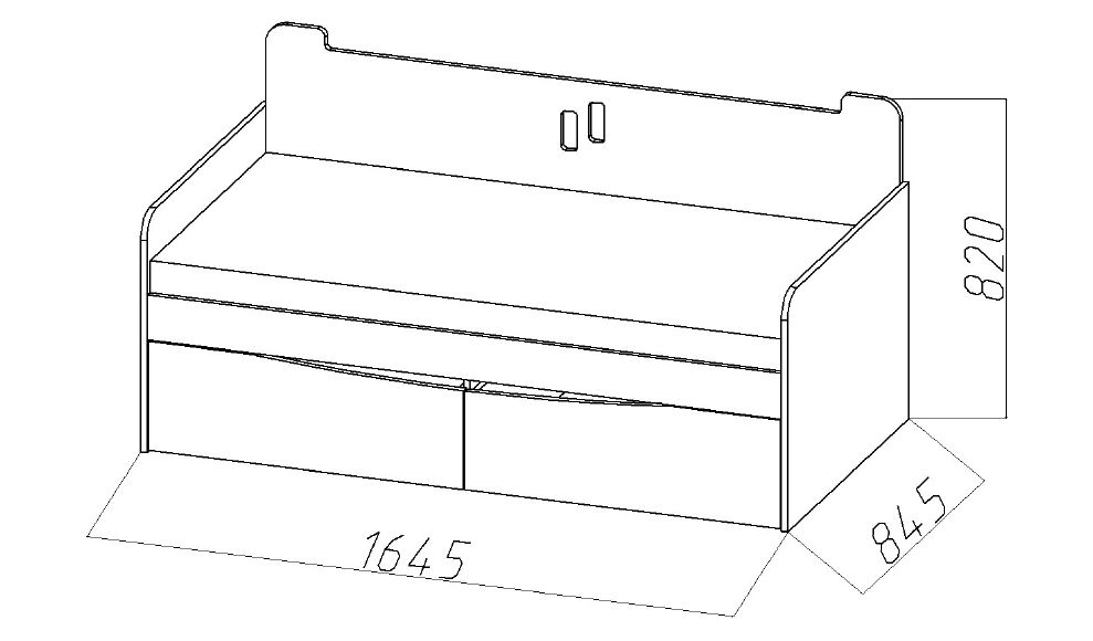 Детский диван-кровать с 2 ящиками "Лежебока Бобби" МАНДАРИН ЧУДИКИ 178782 Розовый Santreyd  - Вид №4