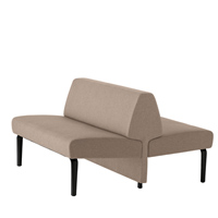 Ambit 1065 Модульная система сидений. Сиденье и спинка мягкие. Ножки из литого алюминия. Линейный модуль L 120 см, спинка H 76 см. Двусторонняя версия. Et al. Ambit