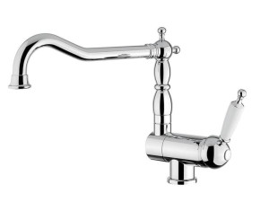 Однорычажный кухонный смеситель с поворотным изливом