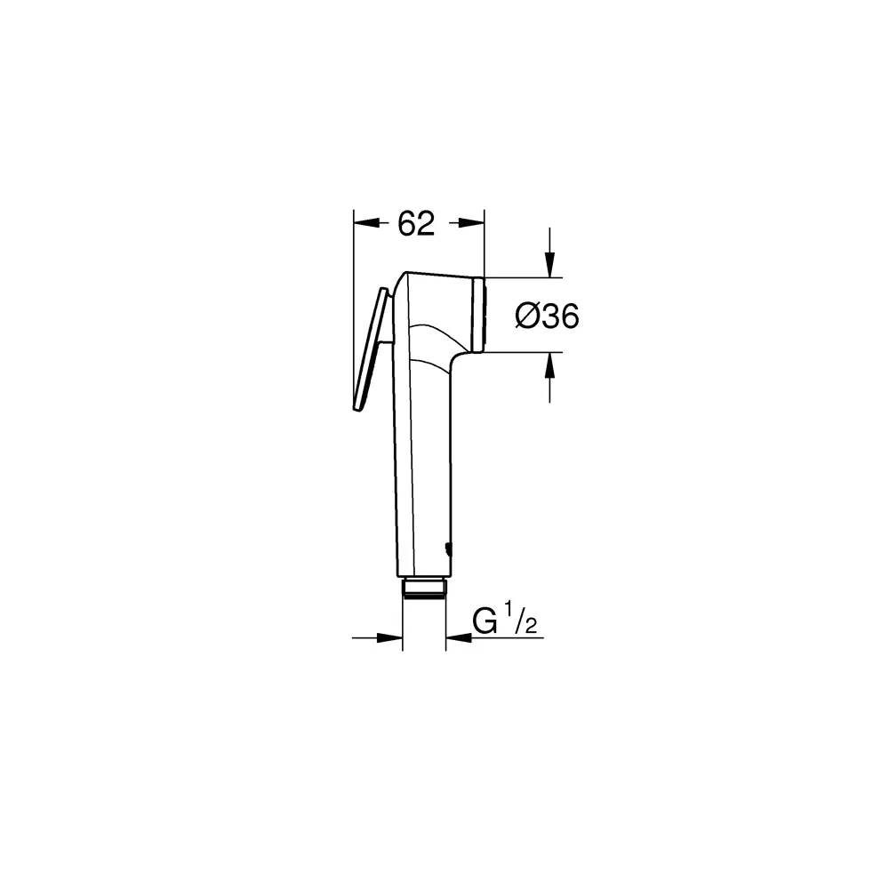 Лейка для душа гигиеническая Grohe Trigger Spray 26351000, 1 режим 18161275 STLM-2174332 Vitalio - Вид №5