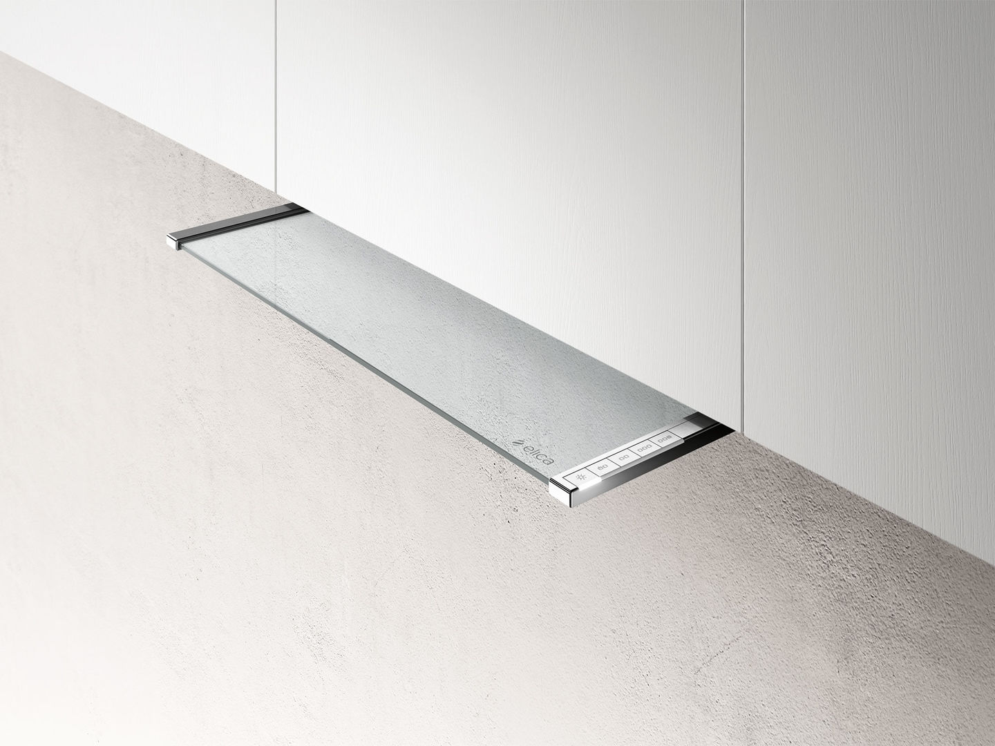 GLASS OUT IX/A/90-PRF0109788 Вытяжки / встраиваемая, 90 см, 1000 куб.м., электронное управление, светодиодное освещение, нержавеющая сталь+белое стекло Elica  - Вид №2