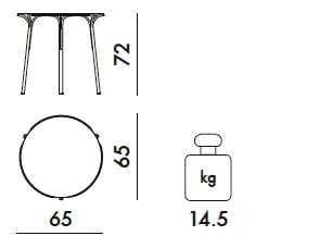 Круглый садовый стол из оцинкованной стали Kartell Hiray ARCH-00095066 - Вид №11
