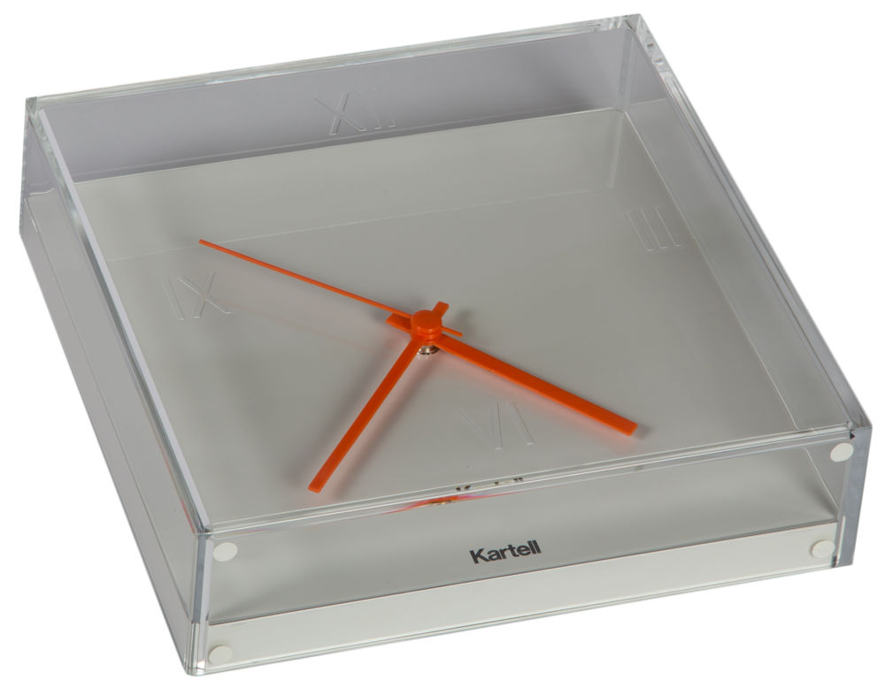 Часы настенные с оранжевыми стрелками Tic&Tac KARTELL ДИЗАЙНЕРСКИЕ 055589 Белый  - Вид №2