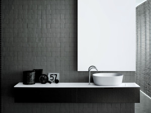 Деревянный шпон подвесной умывальник