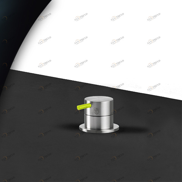 Смеситель для раковины сталь матовая с зеленой ручкой Toki Radomonte TKI12SCIL23