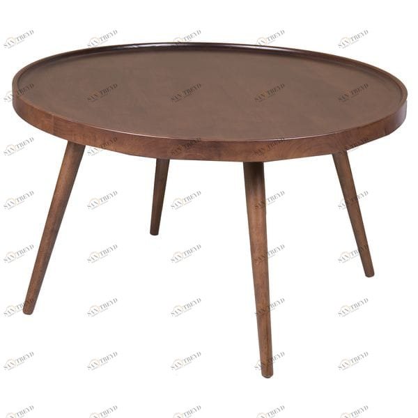 Журнальный столик круглый деревянный Merbau B UNICO  248909 Коричневый 