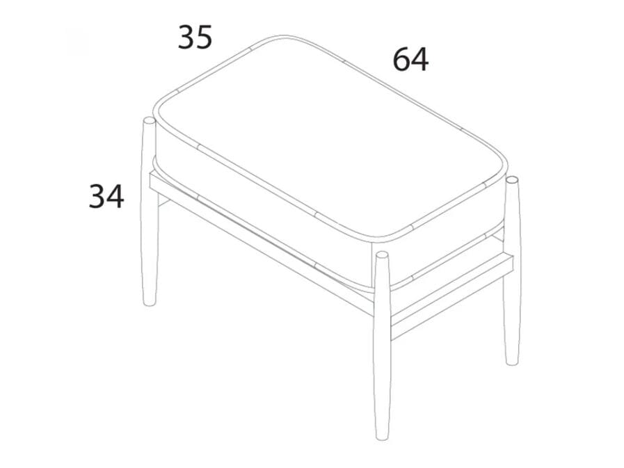 Деревянная мягкая подставка для ног mg12 ARCH-00117580 - Вид №3