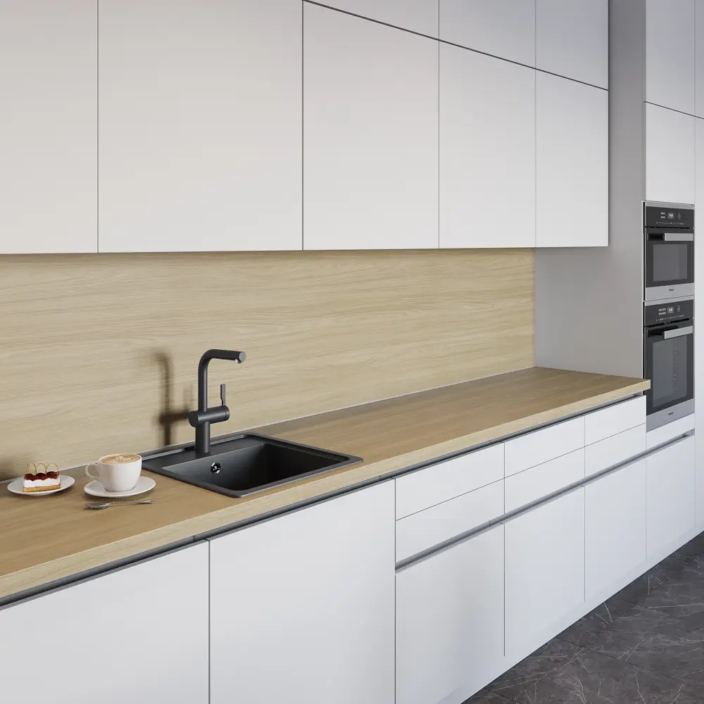 Столешница KONSENSA Ирбит 60x300x3.8 см ДСП цвет коричневый 89452043 STLM-2170793 ДСП Прямой угол - Вид №4