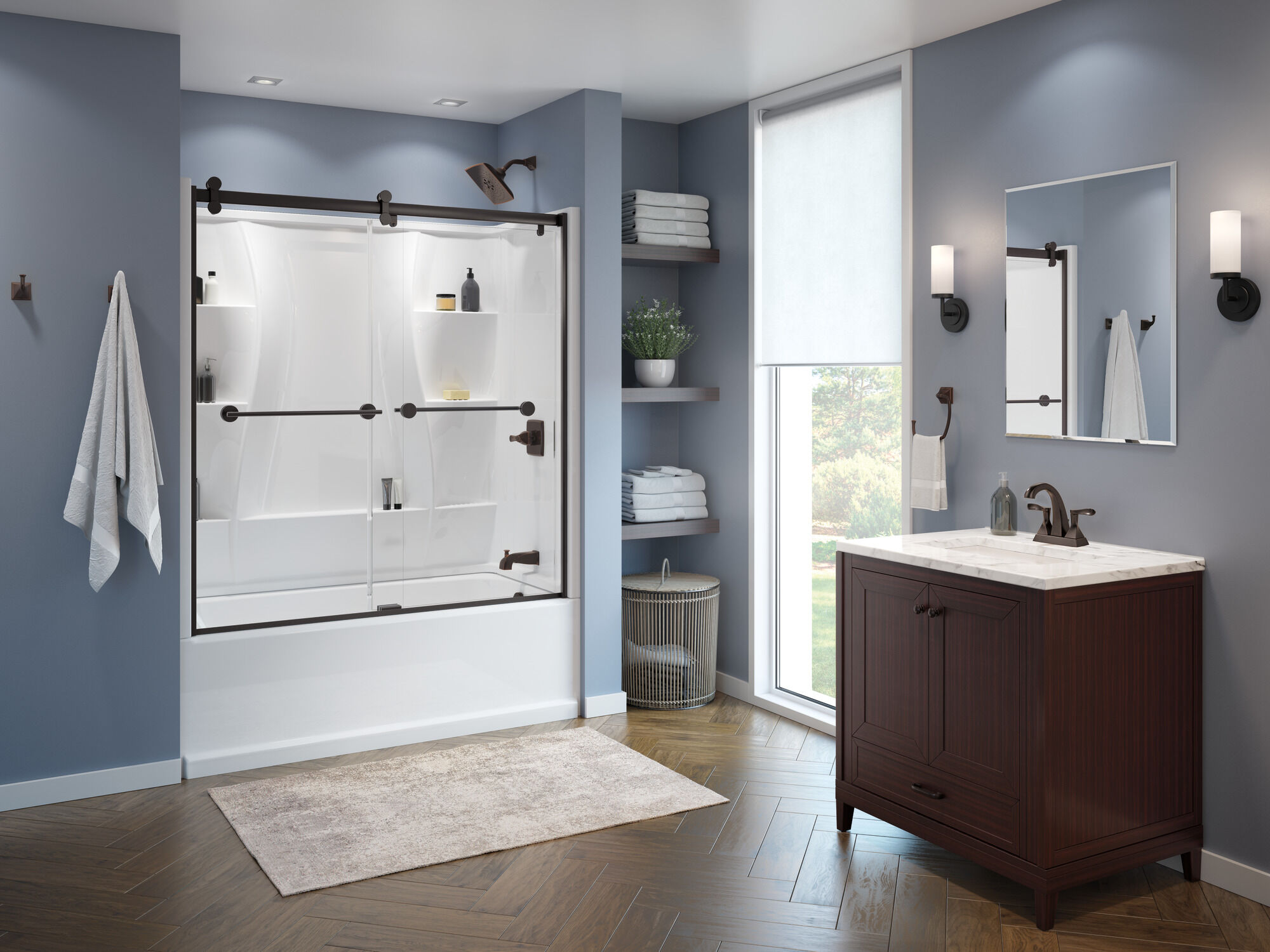 Настенный комплект для ванны 60 "x 32" Delta Faucet 40044 - Вид №4