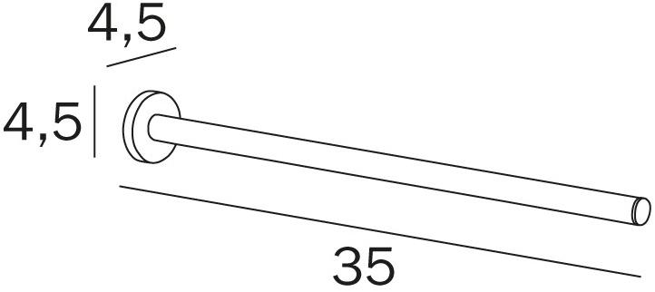 INDA® Вешалка для полотенец из металла One A2415a - Вид №1