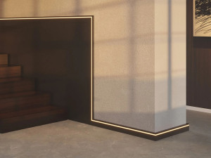 Плинтусы из полистирола с непрямым освещением