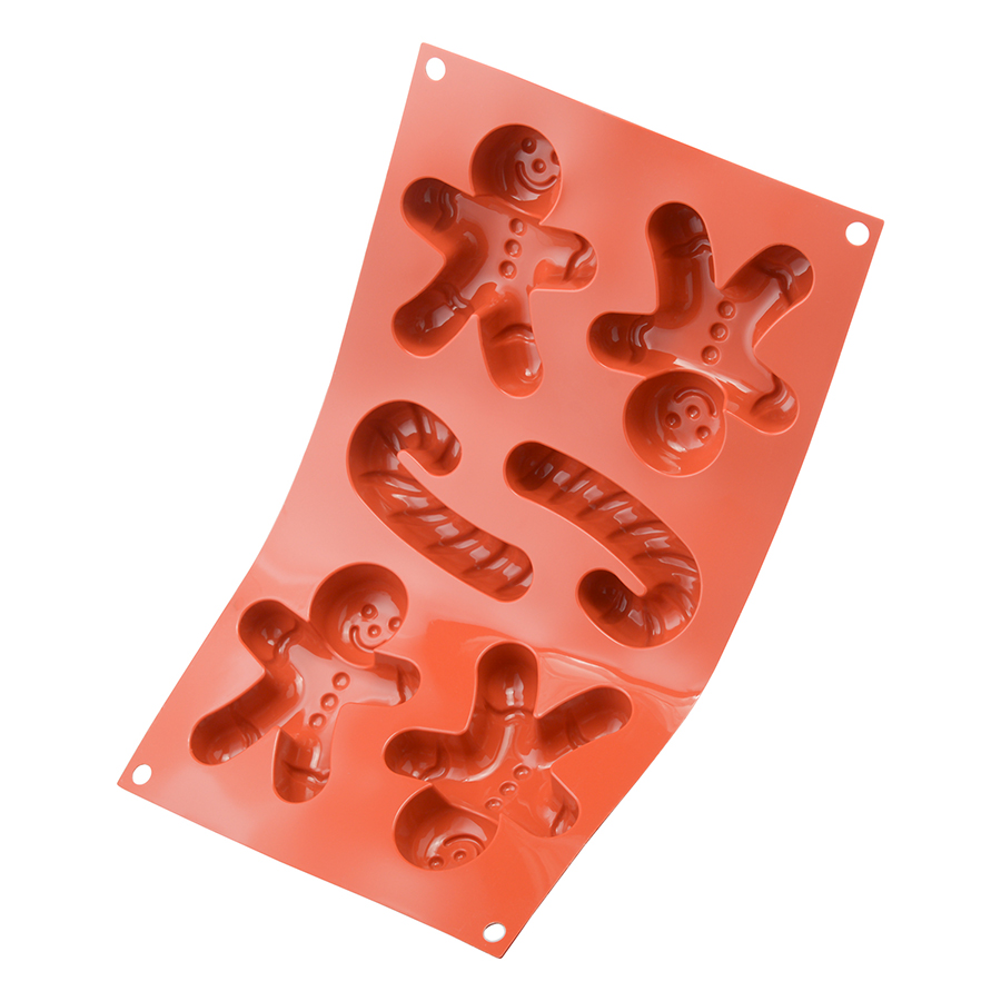 26.106.00.0065 Форма для приготовления печенья ginderbread man, 33,6 х 18 х 2,4 см, силиконовая Silikomart  - Вид №7