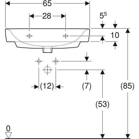 501.717.00.1 Раковина Geberit Renova Compact Geberit  - Вид №30