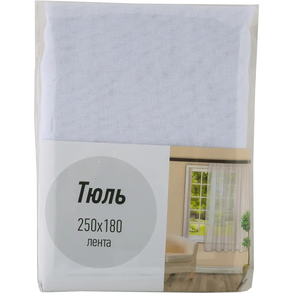 WITERRA Тюль «Лён» с подшивкой 250x180 см - воздушная текстура для гостиной 82038321 STLM-0018156 - Вид №4