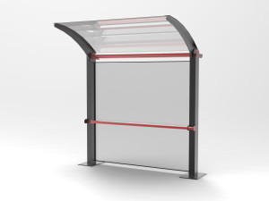 Плексиглас навес для автобусной остановки