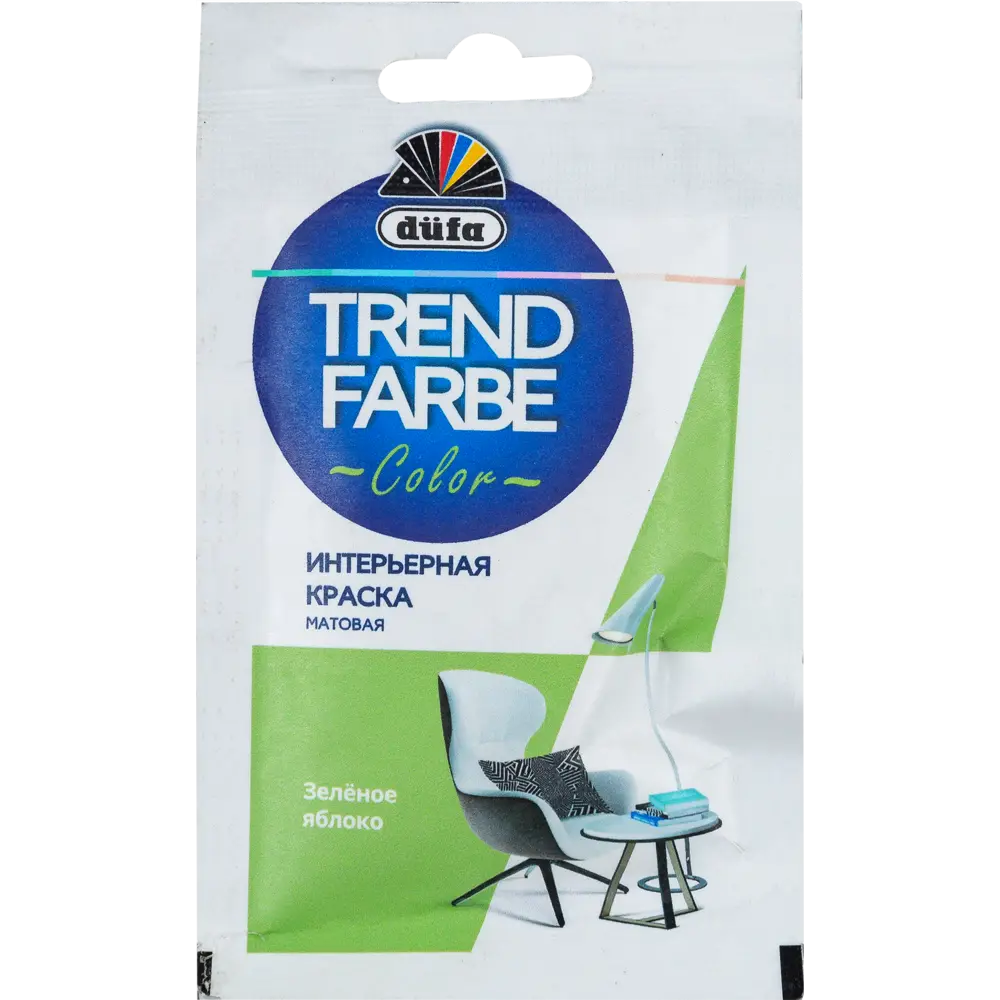 Краска для стен и потолков Trend Farbe цвет Зеленое яблоко 50 мл Dufa STLM-2155785