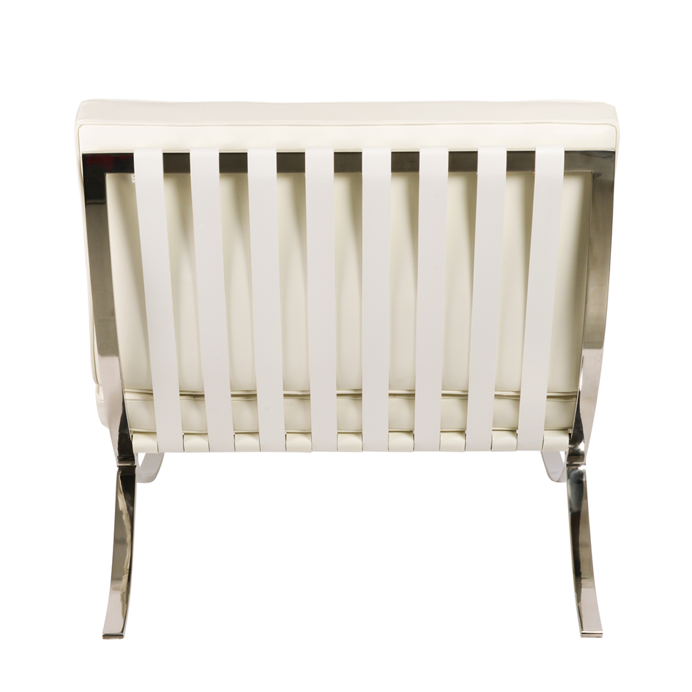 Кресло белое дизайнерское со стежкой Barcelona Style Chair SOHO DESIGN ДИЗАЙНЕРСКИЕ, BARCELONA 131537 Белый  - Вид №3