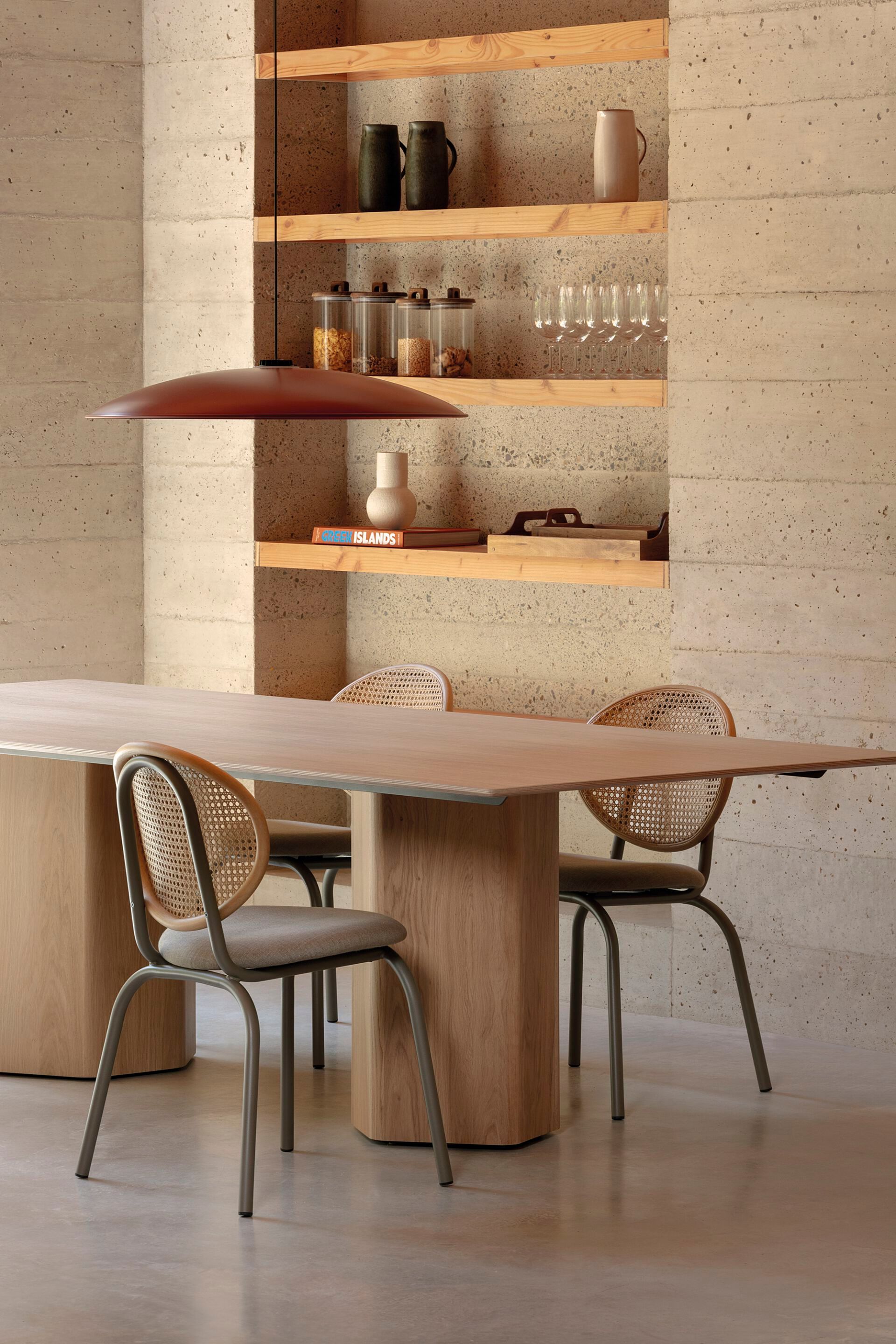 Стул из ротанга со встроенной подушкой и металлическим основанием EXPORMIM Loop ARCH-00134594 - Вид №1