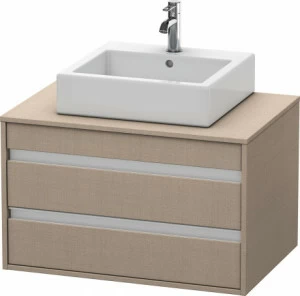 KT665407575 Тумбочка подвесная Ketho #KT6654 800 x 550 мм Лен, декор