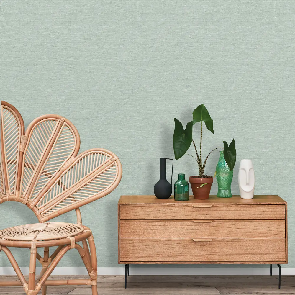 Обои флизелиновые Wall Up Holiday ротанг зеленые 1.06 м 647662 STLM-2123837 - Вид №3