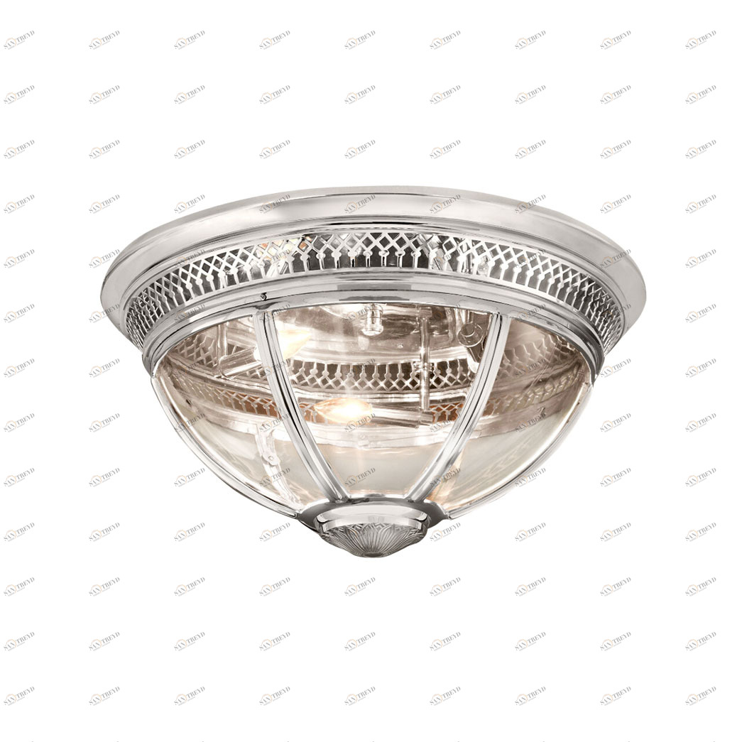 Потолочный светильник Residential 3 nickel от Delight Collection KM0115C-3S nickel DELIGHT ДИЗАЙНЕРСКИЕ 244399 Никель;прозрачный 