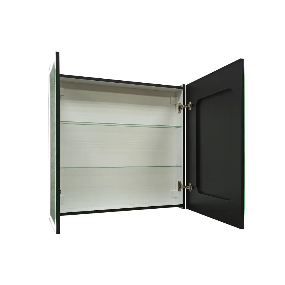 Шкаф зеркальный подвесной Montero Black LED с подсветкой 80x80 см цвет черный Santreyd STLM-2074280 - Вид №4
