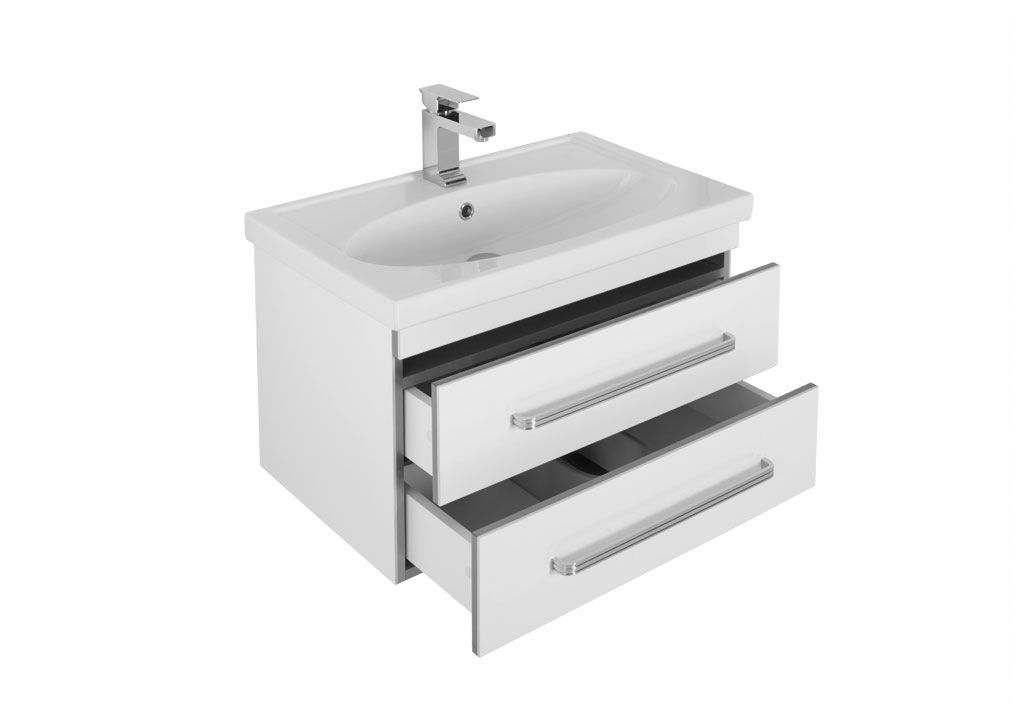 Мебель для ванной Aquanet Сиена 70 белый (подвесной 2 ящика) 00196507 - Вид №2