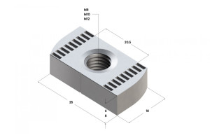 16166558 Гайка профиля 41 6F M8 9108003 TERMOCLIP