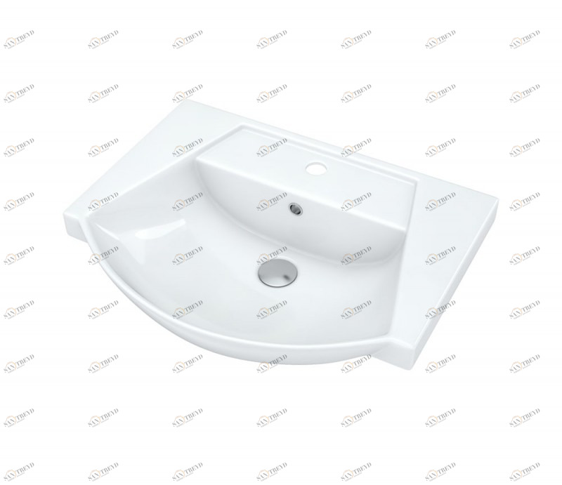 Монро, Мебельный умывальник Подвесная раковина настенная прямоугольная ROSA МОНРО белая