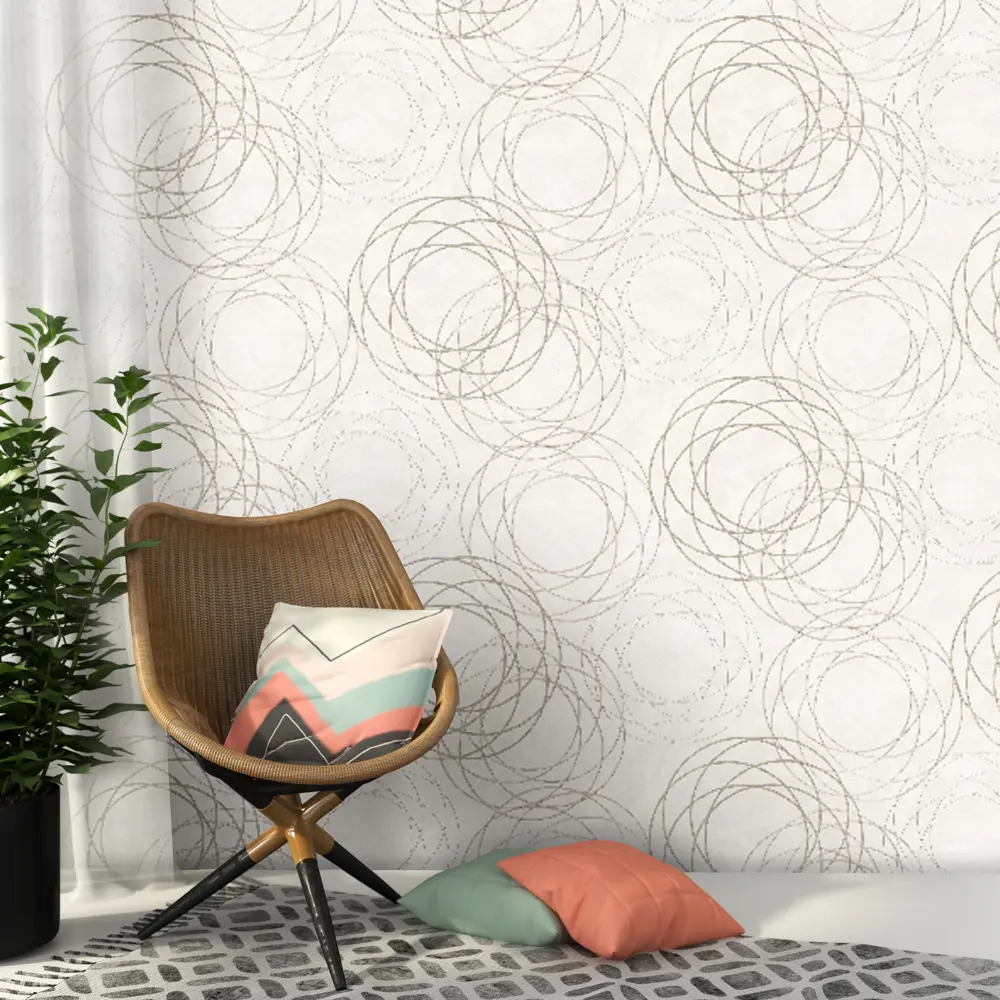 Флизелиновые обои Артекс Фокус бежевые 1.06 м - практичность и уют 89400272 STLM-1460653 - Вид №3